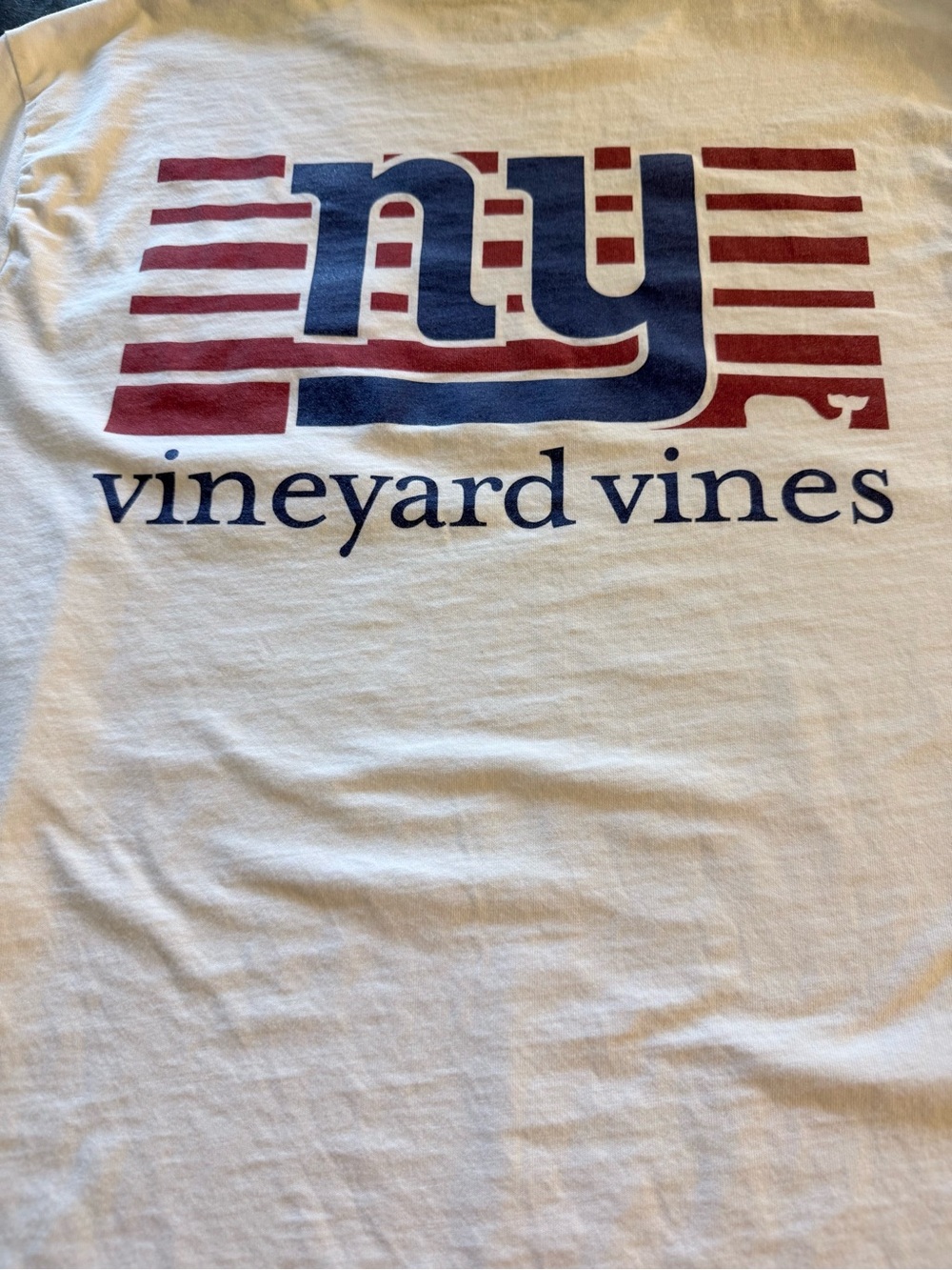 Vineyard Vines New York Giants Long Sleeve Pocket T-Shirt Men’s Medium White NFL